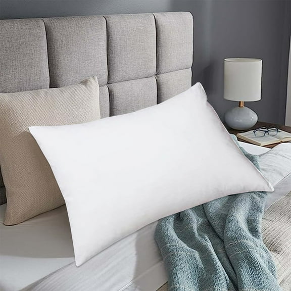 sruoe Pillows for Bed Clearance, Queen Size Pillows, Extra Firm Soft Comfort Standard Pillows, High Elasticity Side and Back Sleeper Pillow Core for Hotel, Home, Polyester