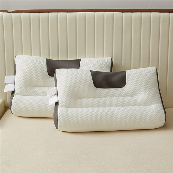 sruoe Pillows for Bed, Soft Breathable Hypoallergenic Sleep Bed Pillows, Cooling Pillows for Queen Size, Standard Sleep Household Pillows for Side, Stomach, Back Sleeper, Polyester