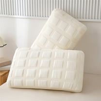 sruoe Pillows for Bed, Soft Breathable Hypoallergenic Sleep Bed Pillows, Cooling Pillows for Queen Size, Standard Sleep Household Pillows for Side, Stomach, Back Sleeper, Nylon,Spandex