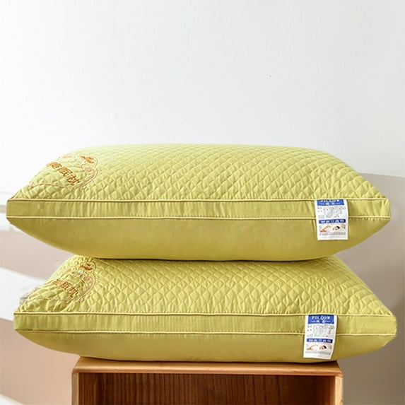 sruoe Pillows for Bed, Soft Breathable Hypoallergenic Sleep Bed Pillows, Cooling Pillows for Queen Size, Standard Sleep Household Pillows for Side, Stomach, Back Sleeper, Cotton