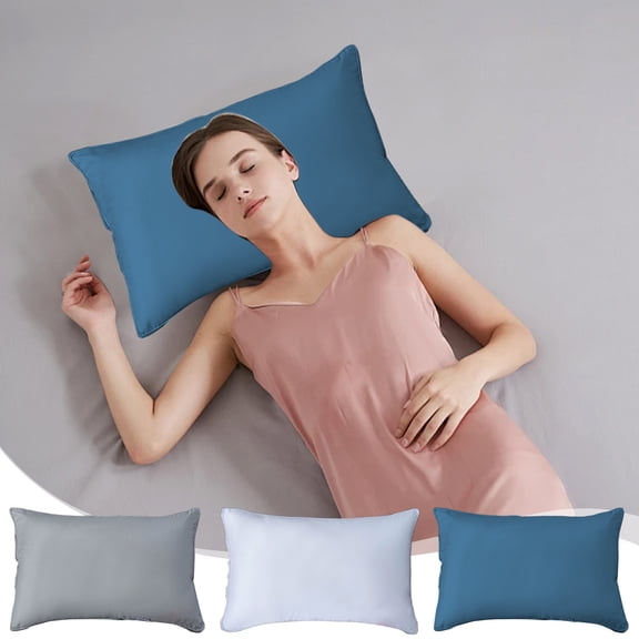 sruoe Pillows for Bed, Soft Breathable Hypoallergenic Sleep Bed Pillows, Cooling Pillows for Queen Size, Standard Sleep Household Pillows for Side, Stomach, Back Sleeper, Polyester