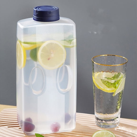 sruoe Pitchers for Beverages, Pitcher with Lid, Large Capacity Kettle, Juice Pitcher, Handle Water Pitcher for Iced Tea Coffee, Juice Jug, Dishwasher Safe Cold Water Pot, Lemonade, Plastic