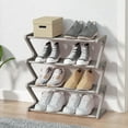 thumbnail image 1 of sruoe Shoe Rack, Shoe Rack Organizer for Entryway, Shoe Rack for Closet Floor, Shoe Racks, for Bedroom Home Entryway Ventilated Shoe Rack, Stainless Steel Shoe Rack, 1 of 5