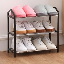 12 Pack Clear Shoe Slot Organizers - Adjustable Stackable Shoe Rack Holders For Closet Space Saving (Transparent)