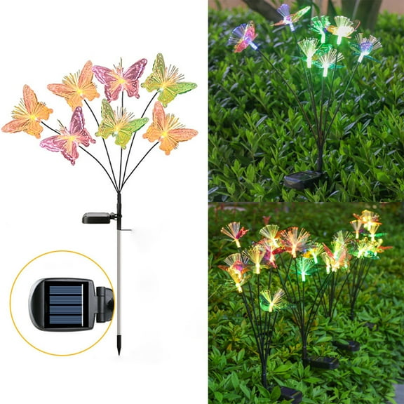 sruoe Solar Garden Lights Decorative, Outdoor Solar Lights, Solar Lights Decor, Waterproof Garden Pathway Lights, Stake Lights for Outside, Patio, Lawn Landscape Decoration Light