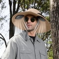 thumbnail image 1 of sruoe Solar Powered Fan Hat, Hat with Solar Fan, Wide Brim Solar Fan Hat, Solar Rechargeable Fans, Fishing Hats, Lightweight Strong Wind Cool Sun Hat Outdoor Hats, 1 of 6
