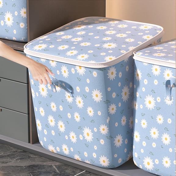 sruoe Storage Bins for Clothes, Foldable Storage Bag, Cube Storage Bin, Large Storage Bags With Zipper & Handles, Collapsible Storage Bins 50 Gallon for Clothing Blanket Beddin