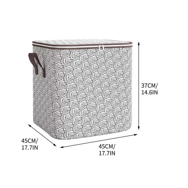 sruoe Storage Bins with Lids, Stackable Storage Bins for Clothes, Cube Storage Bin, Large Storage Bags With Zipper & Handles, Collapsible Storage Bins 50 Gallon for Clothing Blanket Beddin