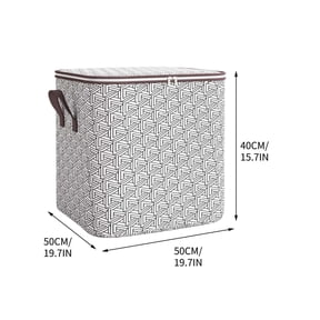 sruoe Storage Bins with Lids, Stackable Storage Bins for Clothes, Cube Storage Bin, Large Storage Bags With Zipper & Handles, Collapsible Storage Bins 50 Gallon for Clothing Blanket Beddin