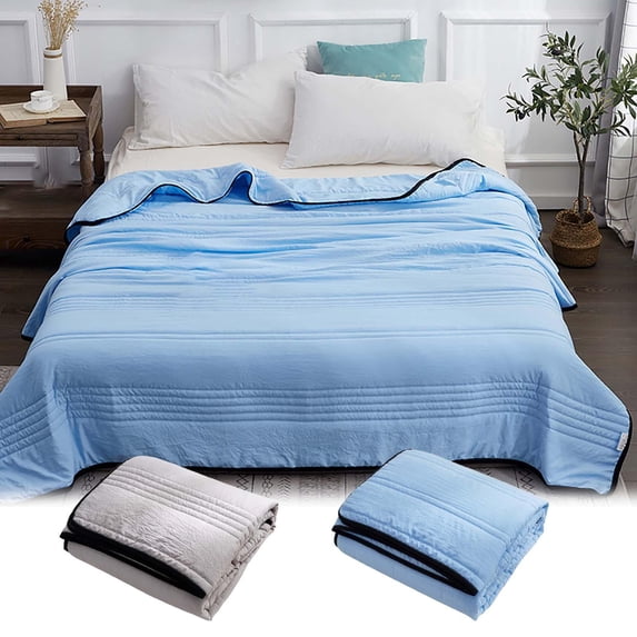 sruoe Summer Cool Quilts, Cooling Quilts for Bed, Light Quilt, Sleep Quilt, Thin Quilt, Cooling Comforter, Quilts for Bed, Breathable Hypoallergenic Washable Quilt