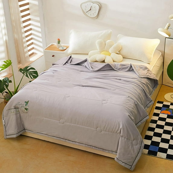 sruoe Summer Cool Quilts, Cooling Quilts for Bed, Light Quilt, Sleep Quilt, Thin Quilt, Cooling Comforter, Quilts for Bed, Breathable Hypoallergenic Washable Quilt