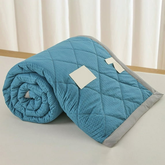 sruoe Summer Cooler Quilt, Lightweight Summer Quilt Full Queen for All Seasons, Breathable Naked Sleeping Skin-Friendly Washed Cotton Quilt, Cooler Fiber Ice Blanket, Polyester