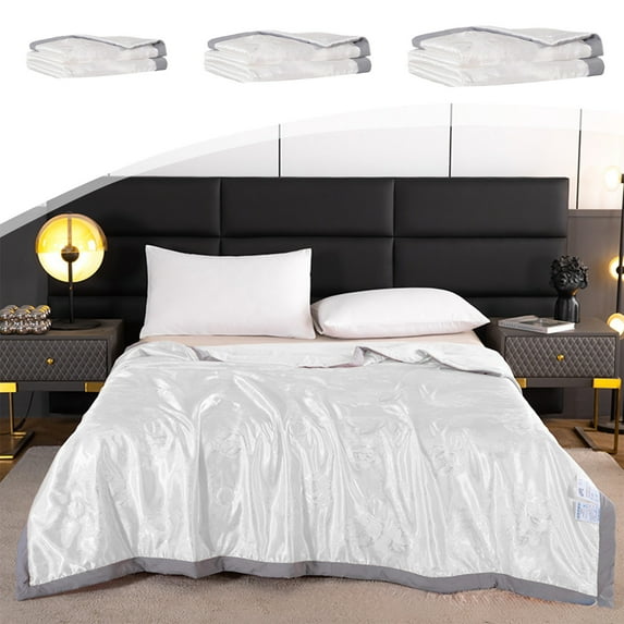 sruoe Summer Cooling Quilt, Quilts for Queen Bed, Thin Comforter, Air Conditioning Quilt, Full Bed Size Cooling Quilt, Reversible Hypoallergenic Lightweight Summer Quilt for Bedding