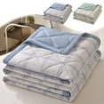 thumbnail image 1 of sruoe Summer Cooling Quilt, Quilts for Queen Bed, Thin Comforter, Air Conditioning Quilt, Full Bed Size Cooling Quilt, Reversible Hypoallergenic Lightweight Summer Quilt for Bedding, 1 of 6