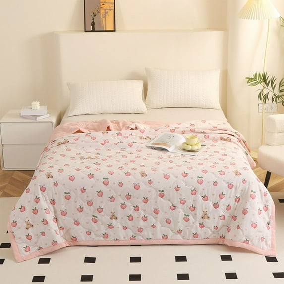 sruoe Summer Cooling Quilt, Quilts for Queen Bed, Thin Comforter, Air Conditioning Quilt, Full Bed Size Cooling Quilt, Reversible Hypoallergenic Lightweight Summer Quilt for Bedding
