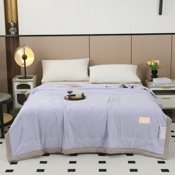 sruoe Summer Thin Quilt, Lightweight Quilt, Cool Quilts for Summer, Bedding Comforter Quilt, Breathable Antimicrobial Thin Comforter, Friendly Cooling Quilts