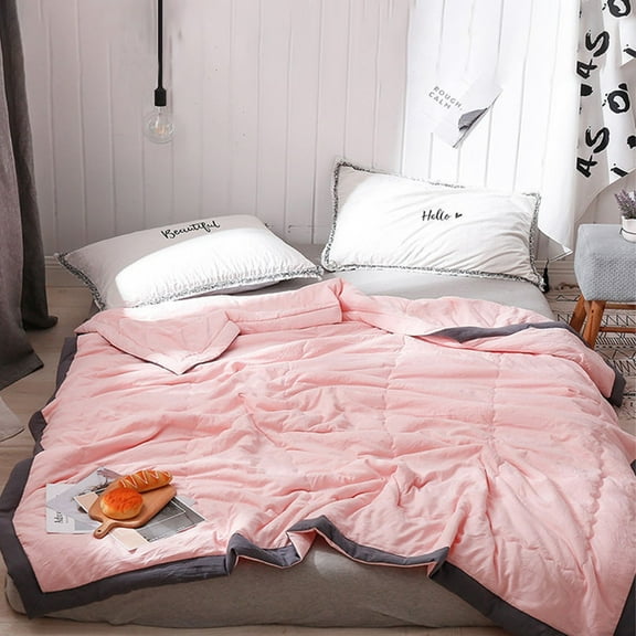 sruoe Summer Thin Quilt, Lightweight Quilt, Cool Quilts for Summer, Bedding Comforter Quilt, Breathable Antimicrobial Thin Comforter, Friendly Cooling Quilts