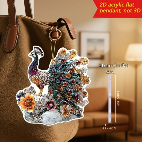 sruoe Sun Catcher, Stained Glass Window Hanging, Suncatcher Cardinal Acrylic, Garden Ornaments, Pendant Sun Catcher for Home Yard Wall Art Window Decor