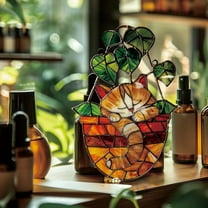 sruoe Sun Catchers Indoor Window, Stained Glass Panels, Acrylic Suncatcher, Suncatchers Outdoor Decoration, Christmas Home Garden Courtyard Window Hanging Ornament