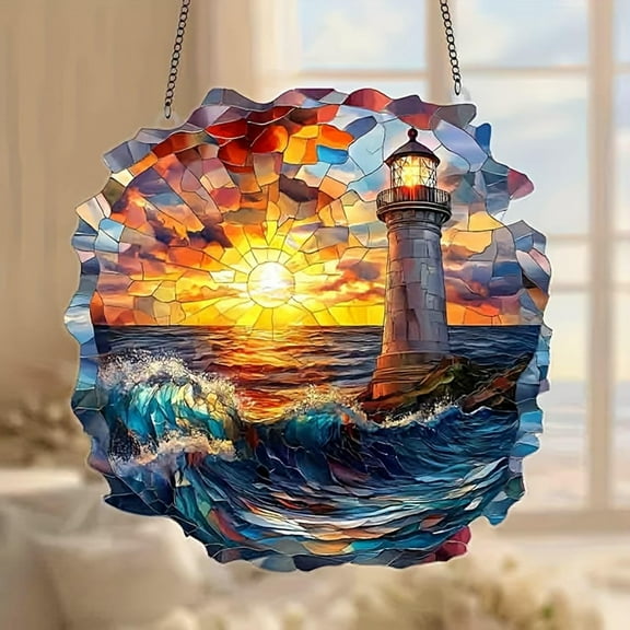 sruoe Suncatchers Windows Hanging, Indoor Outdoor Sun Catchers Ornaments, Sunlight Catcher, Colorful Acrylic Window Hanging Decoration for Garden Wall Hang Decor