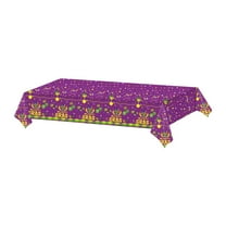 sruoe Tablecloth, 54 X 108in Carnival Mask Tablecloth, Waterproof Machine Washable Foldable Purple Rectangle Tablecloths, Table Cloth for Dining, Home, Party Decor, Plastic