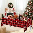 thumbnail image 1 of sruoe Tablecloth, 54 X 108in Christmas Tablecloth, Waterproof Machine Washable Foldable Red Rectangle Tablecloths, Table Cloth for Dining, Home, Party Decor, PE, 1 of 6