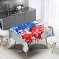 thumbnail image 1 of sruoe Tablecloth, 54 X 108in Independence Day Tablecloth, Waterproof Machine Washable Foldable Red Rectangle Tablecloths, Table Cloth for Dining, Home, Party Decor, Nylon Spandex, 1 of 5