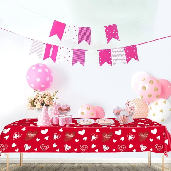 sruoe Tablecloth, 54 X 108in Rectangle Tablecloths, Washable Foldable Modern Red Tablecloths, Table Cloth for Dining, Home, Party, Picnic, Plastic