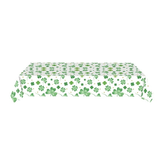 sruoe Tablecloth, 54 X 108in St Patricks Day Tablecloth, Waterproof Machine Washable Foldable Multicolor Rectangle Tablecloths, Table Cloth for Dining, Home, Party Decor, Plastic