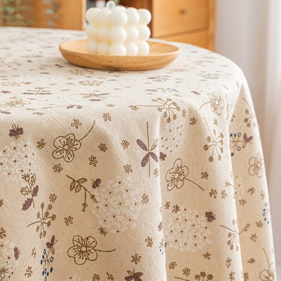 sruoe Tablecloth, 55x55 Inch Rectangle Tablecloths, Washable Foldable Modern White Tablecloths, Table Cloth for Dining, Home, Party, Picnic, Polyester