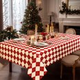 thumbnail image 1 of sruoe Tablecloth, Christmas Tablecloth, Machine Washable Foldable Red Rectangle Tablecloths, Table Cloth for Dining, Home, Party Decor, Cloth, 1 of 5