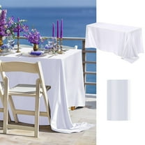sruoe Tablecloth, Rectangle Tablecloths, Washable Foldable Modern White Tablecloths, Table Cloth for Dining, Home, Party, Picnic, Polyester