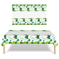 sruoe Tablecloth, St Patricks Day Tablecloth, Waterproof Machine Washable Foldable Green Rectangle Tablecloths, Table Cloth for Dining, Home, Party Decor, Plastic