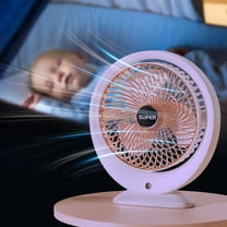 sruoe Tabletop Fan, Desk Fans Small Quiet, Desk Fan with Clip, Standing Fan, Fans for Bedroom, Personal Fan, Rechargeable Fan, Small Fans for Desk, Bladeless Table Fan, USB Table Smart Fan