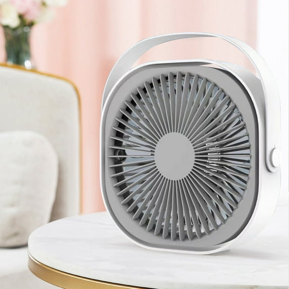 sruoe Tabletop Fan, Desk Fans Small Quiet, Desk Fan with Clip, Standing Fan, Fans for Bedroom, Personal Fan, Rechargeable Fan, Small Fans for Desk, Bladeless Table Fan, USB Table Smart Fan