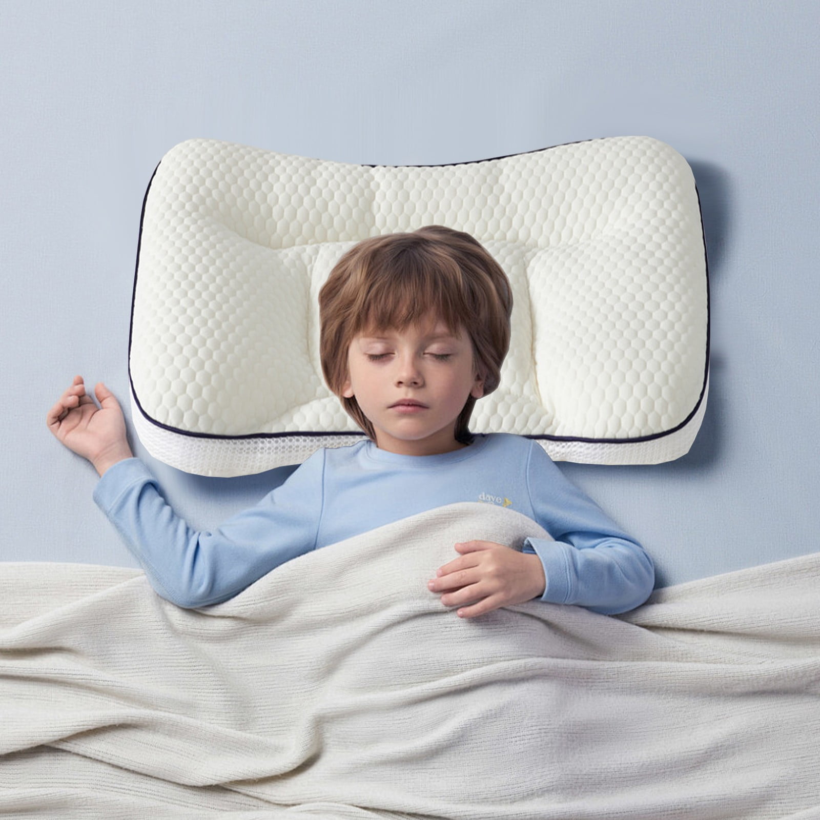 sruoe Toddler Pillow, Soft Toddler Pillows for Sleeping, Machine Washable Kids Pillow with Cotton Pillowcase, Perfect for Travel, Toddlers Cot