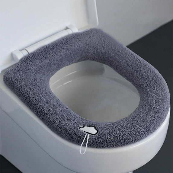 sruoe Toilet Seat Cover, Elongated Toilet Seat Cover, Oval Toilet Seat Cover,Bathroom Toilet Seat Cover, Toilet Seat Covers Washable for Winter and Autumn