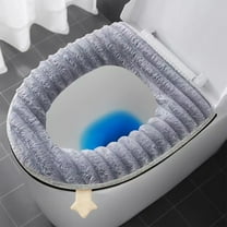 sruoe Toilet Seat Cover, Elongated Toilet Seat Cover, Oval Toilet Seat Cover,Bathroom Toilet Seat Cover, Toilet Seat Covers Washable for Winter and Autumn
