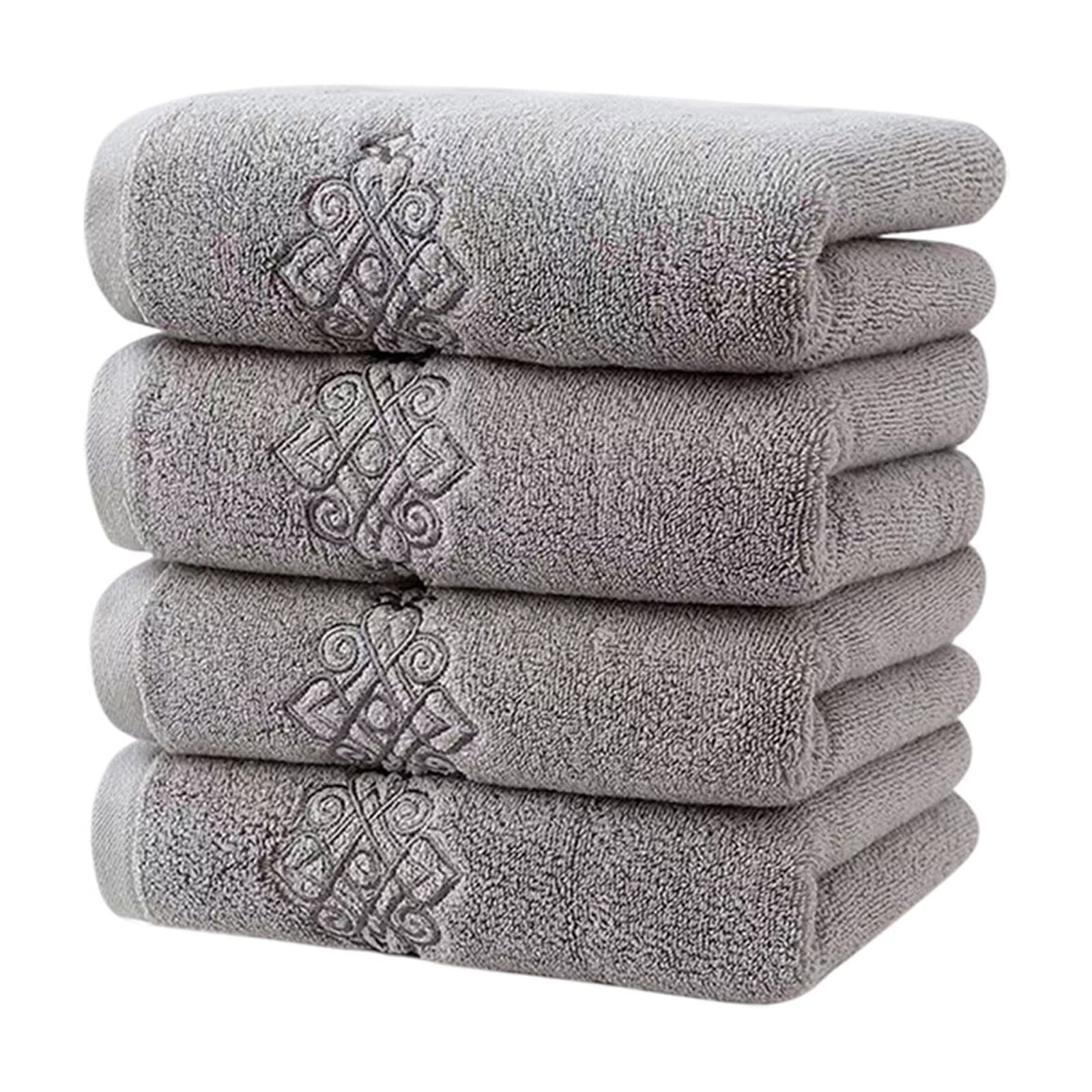 sruoe Towels, Hand Towel Set, 4 Pc Hand Towels Set, Hand Towels, Towel Set Clearance, Hand Face Towels for Bathroom, Portable Hypoallergenic Towels, Machine Wash, Cotton