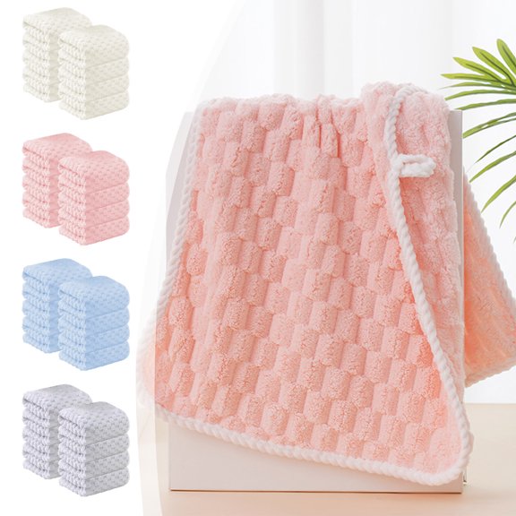 sruoe Towels, Hand Towel Set, 8 Pc Hand Towels Set, Hand Towels, Towel Set Clearance, Hand Face Towels for Bathroom, Portable Hypoallergenic Towels, Machine Wash, Polyester