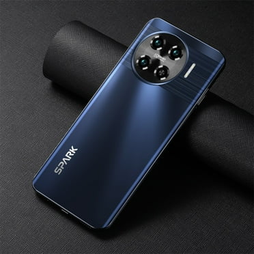 sruoe Unlocked Android Phones 5G Under 100 New Spark 20pro + Android 6.8-inch 4G All Netcom 3 + 64G Smartphone Face Recognition Smartphone Black