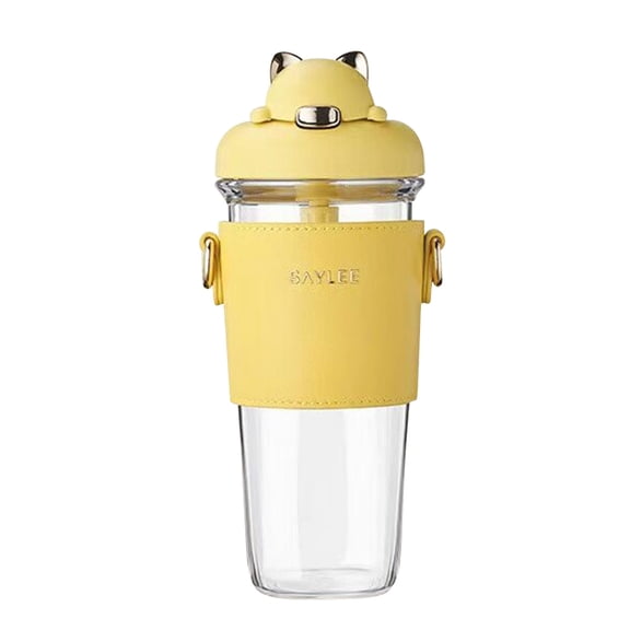 sruoe Water Cup Portable Space Cup Bouncing Lid Straw Cup