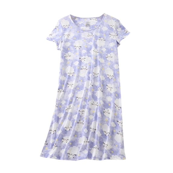 ssuyfkrb Nightgowns for Women,Loungewear for Women,Soft,Moisture Wicking,Lightweight,Breathable,Purple,S