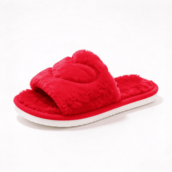 ATENAR Slippers for Women,Slippers Women,Women's Slippers,Cozy,Open Toe,Soft,Red,9-9.5