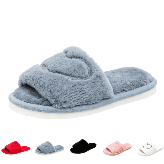 ATENAR Slippers for Women,Slippers Women,Women's Slippers,Non Slip,Slip-on,Cozy,Gray,6.5-7