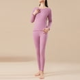 thumbnail image 1 of ssuyfkrb Thermal Underwear Set for Women 2 Piece,Thermal Underwear Set for Women,Warm,Soft,Stretch Fabric,Breathable,Purple,3XL, 1 of 5
