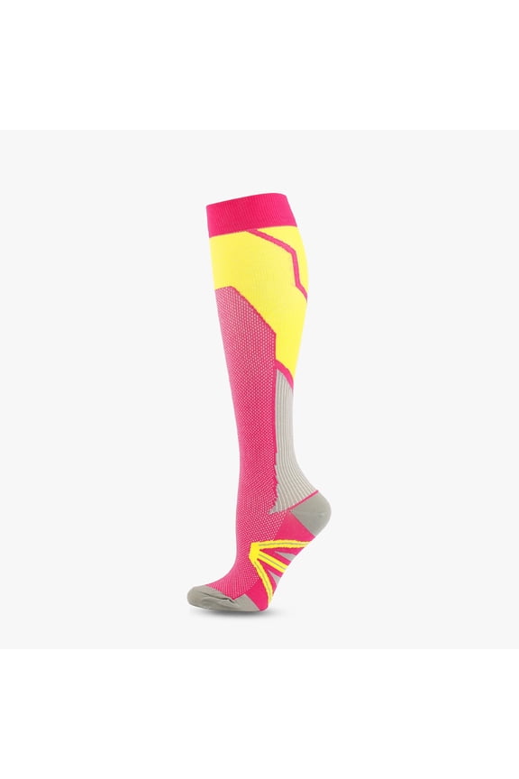 Unisex Sports Socks,Fitness Exercise Pressure Socks,Jump Rope,Yoga,Running,Yellow,M