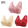 thumbnail image 1 of ssuyfkrb Womens Bras,Front Closure Bras for Women,Women's Bras,Breathable,Comfort Fit,Lift,Soft,Red,XL, 1 of 9