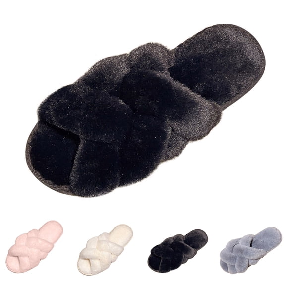 ssuyfkrb Womens Slippers,Slippers for Women Indoor,Slippers Women,Non-slip,Open Toe,Slip-On,Black,40
