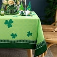 thumbnail image 1 of st Patricks Day Tablecloth Green Shamrock Decorations Table Cloth Rectangle Lucky Tablecover Polyester Fabric 60x84 inch Tablecloths for Kitchen Dining Room, 1 of 6